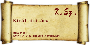 Kinál Szilárd névjegykártya